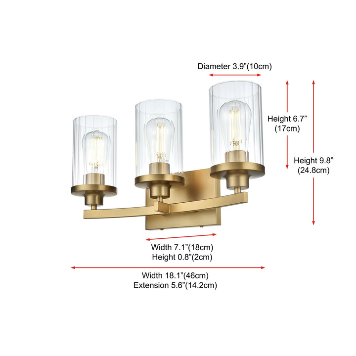 18 Inch Wall Sconce In Satin Gold