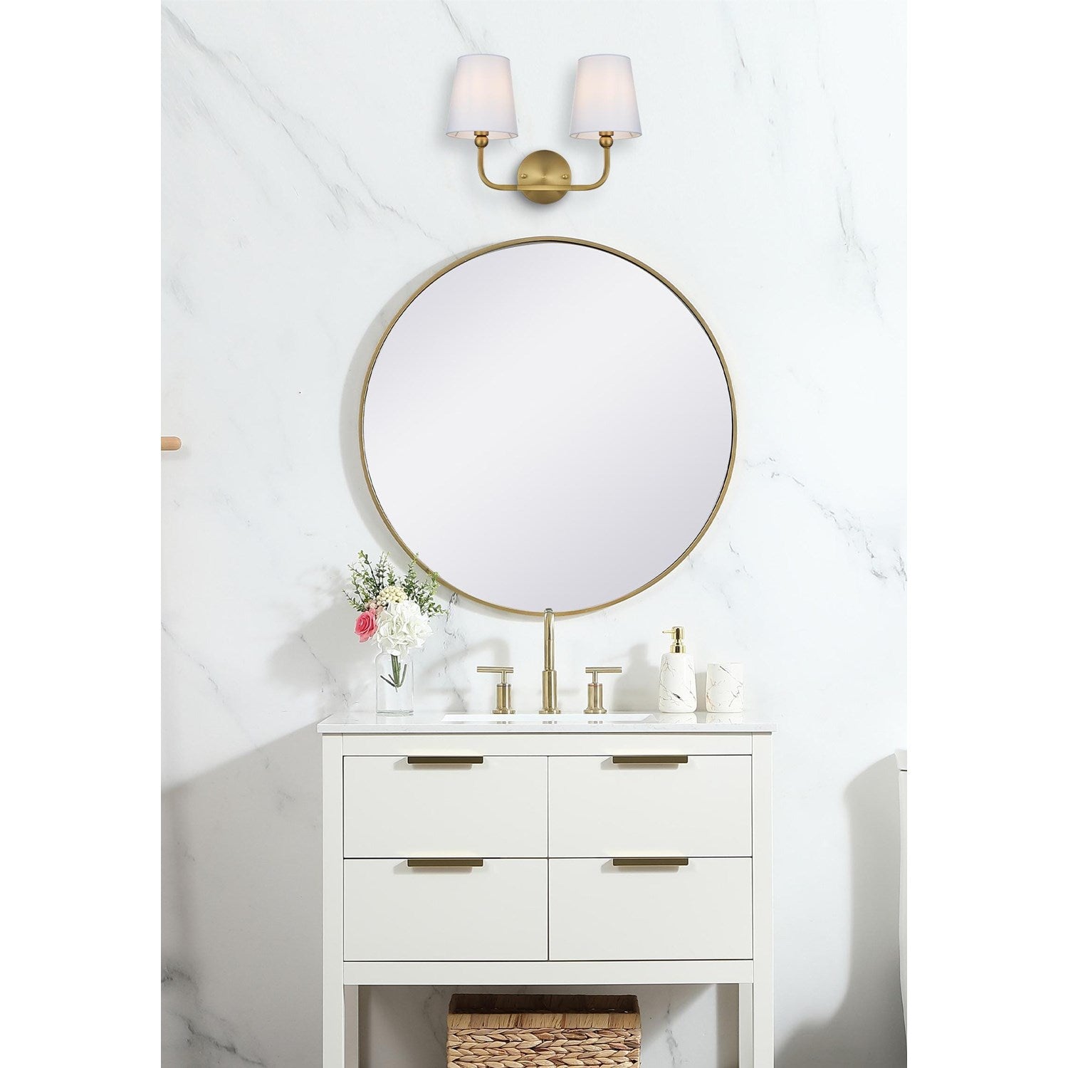16 Inch Wall Sconce In Satin Gold