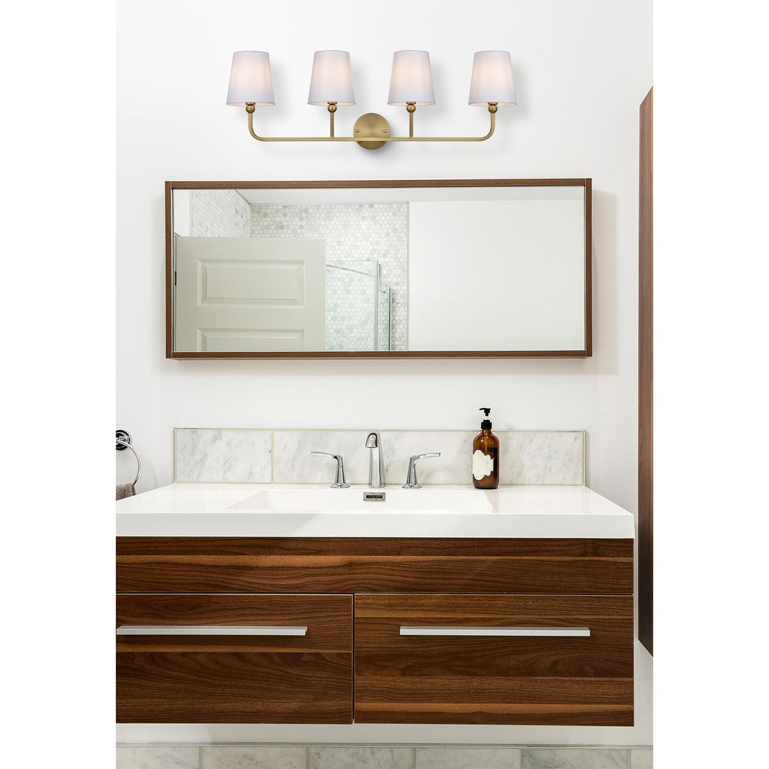35.5 Inch Wall Sconce In Satin Gold