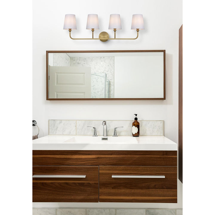 35.5 Inch Wall Sconce In Satin Gold