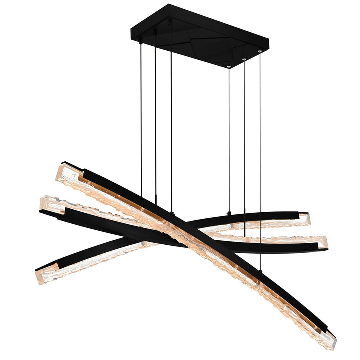 Integrated Led Black Chandelier by CWI Lighting