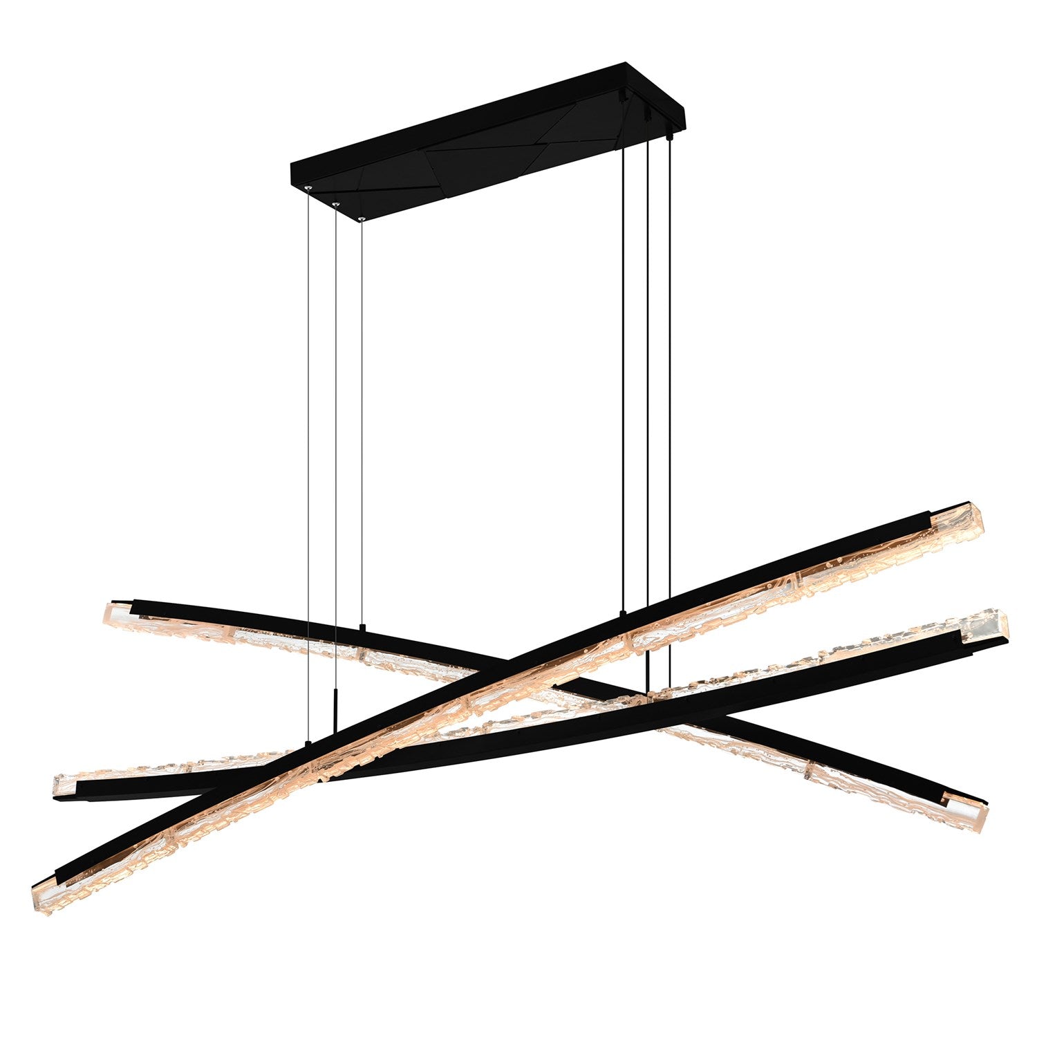 Integrated Led Black Chandelier by CWI Lighting