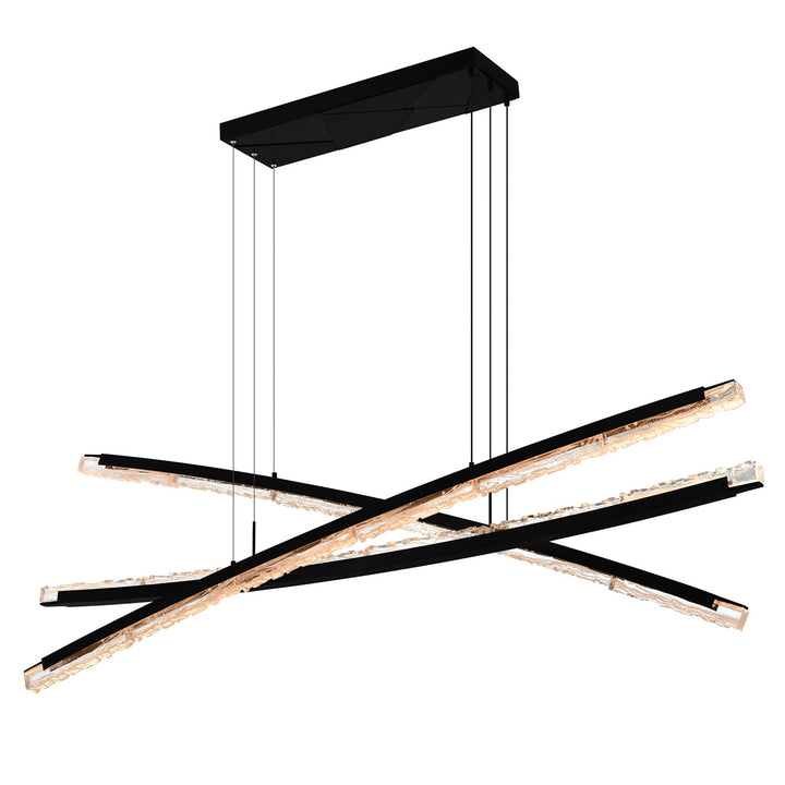 Integrated Led Black Chandelier by CWI Lighting