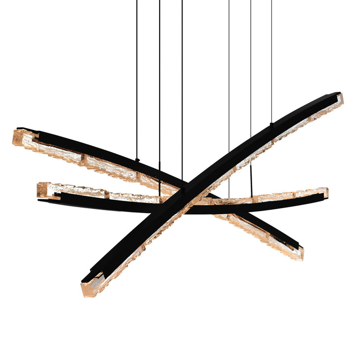 Integrated Led Black Chandelier