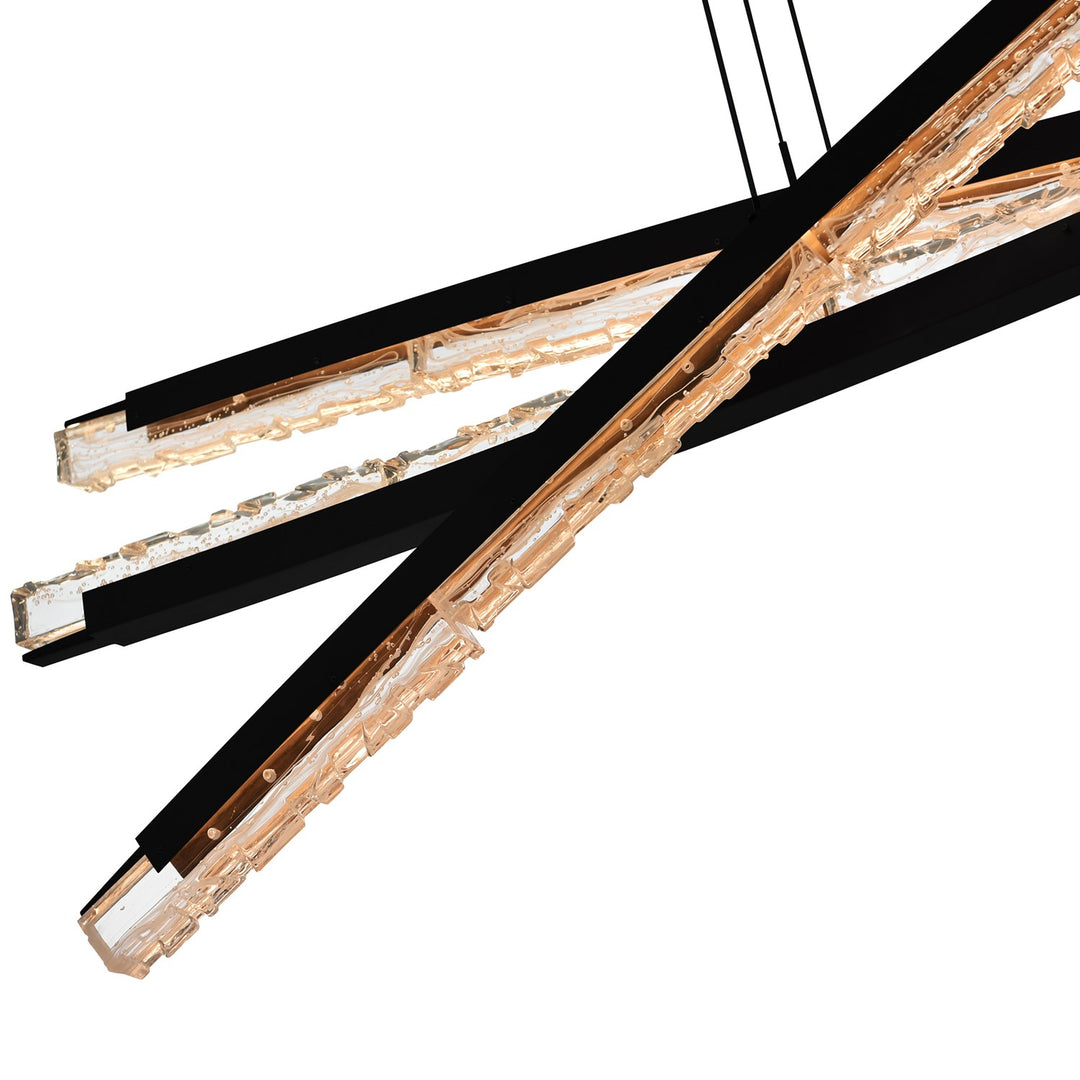 Integrated Led Black Chandelier