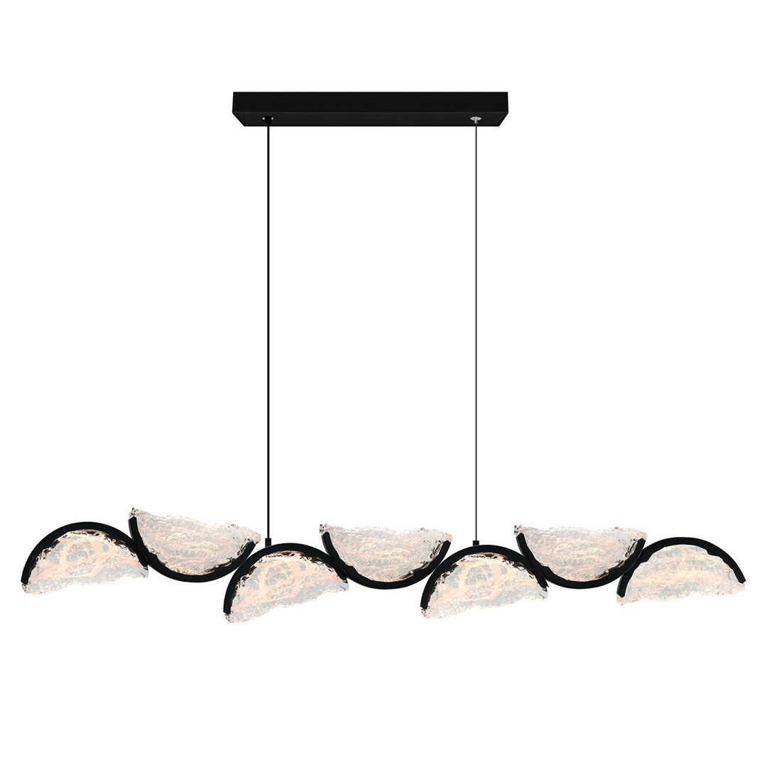 Integrated Led Black Chandelier by CWI Lighting