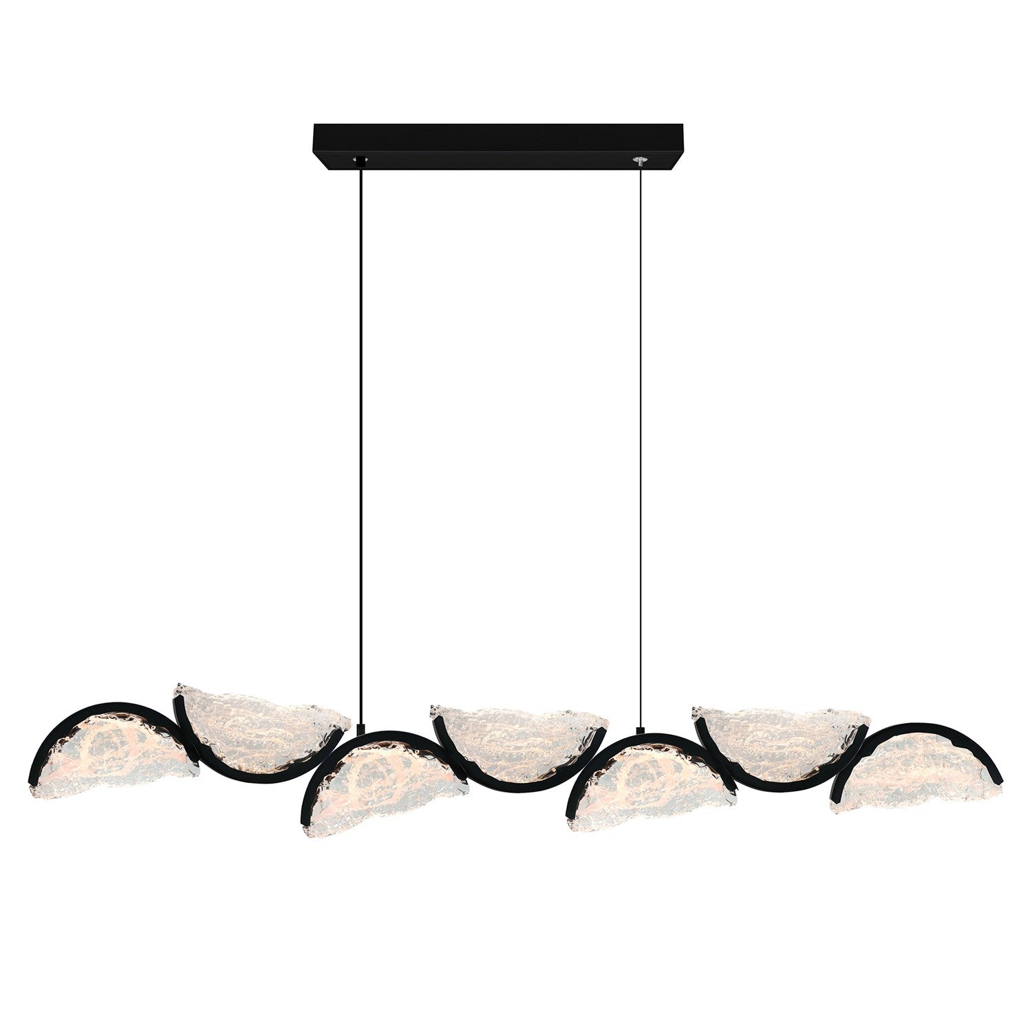 Integrated Led Black Chandelier by CWI Lighting