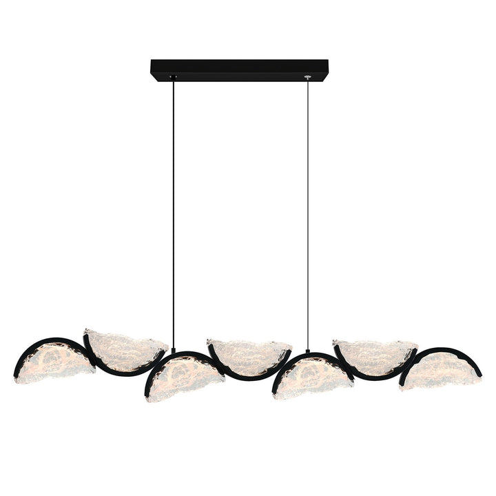 Integrated Led Black Chandelier by CWI Lighting