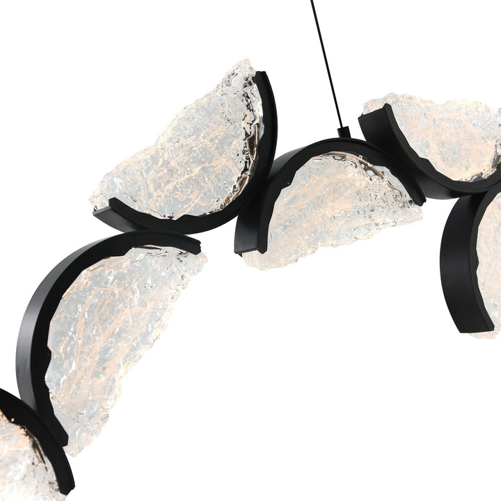 Integrated Led Black Chandelier