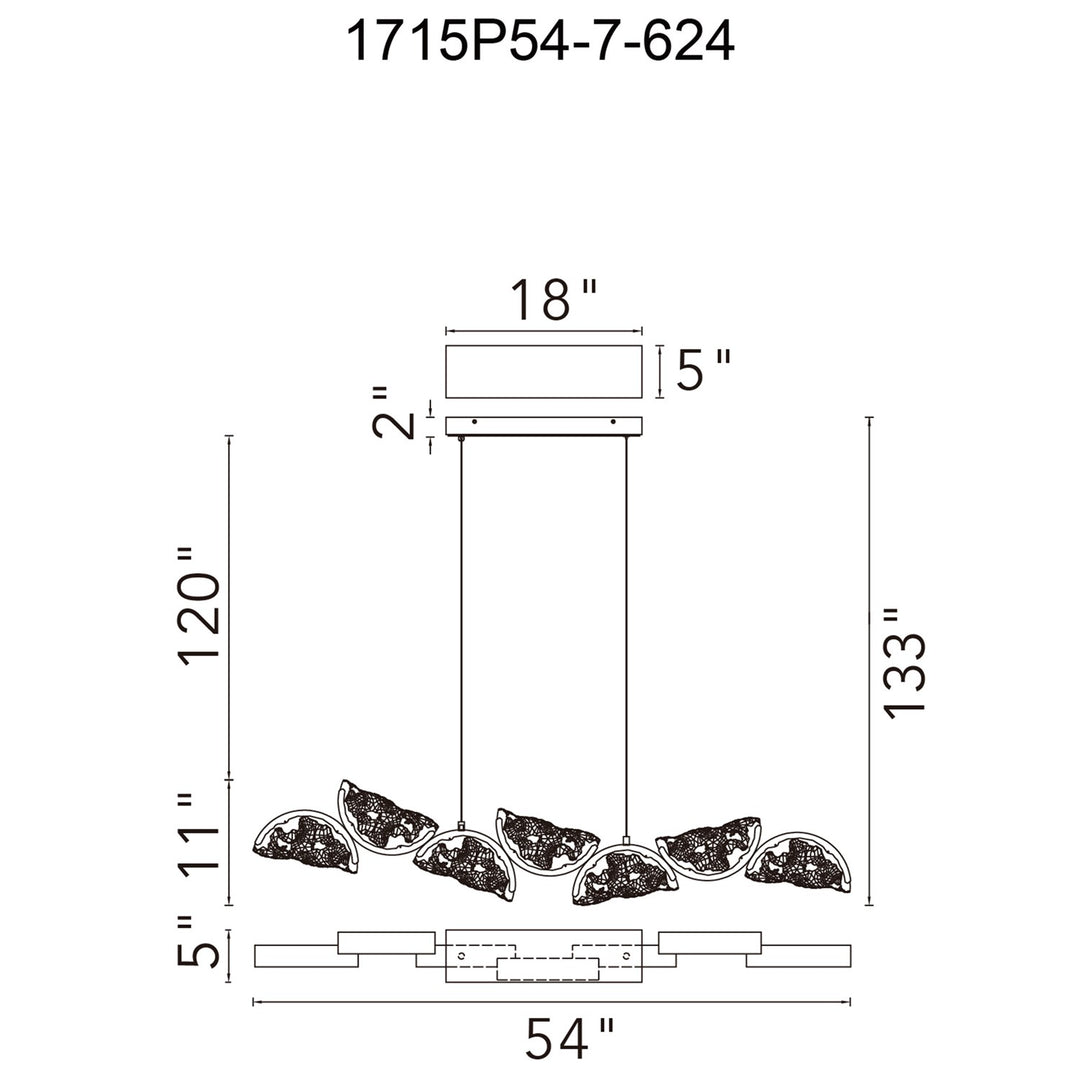 Integrated Led Brass Chandelier