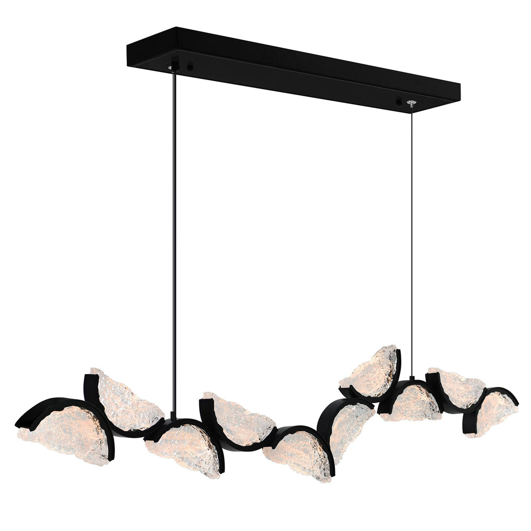 Integrated Led Black Chandelier by CWI Lighting