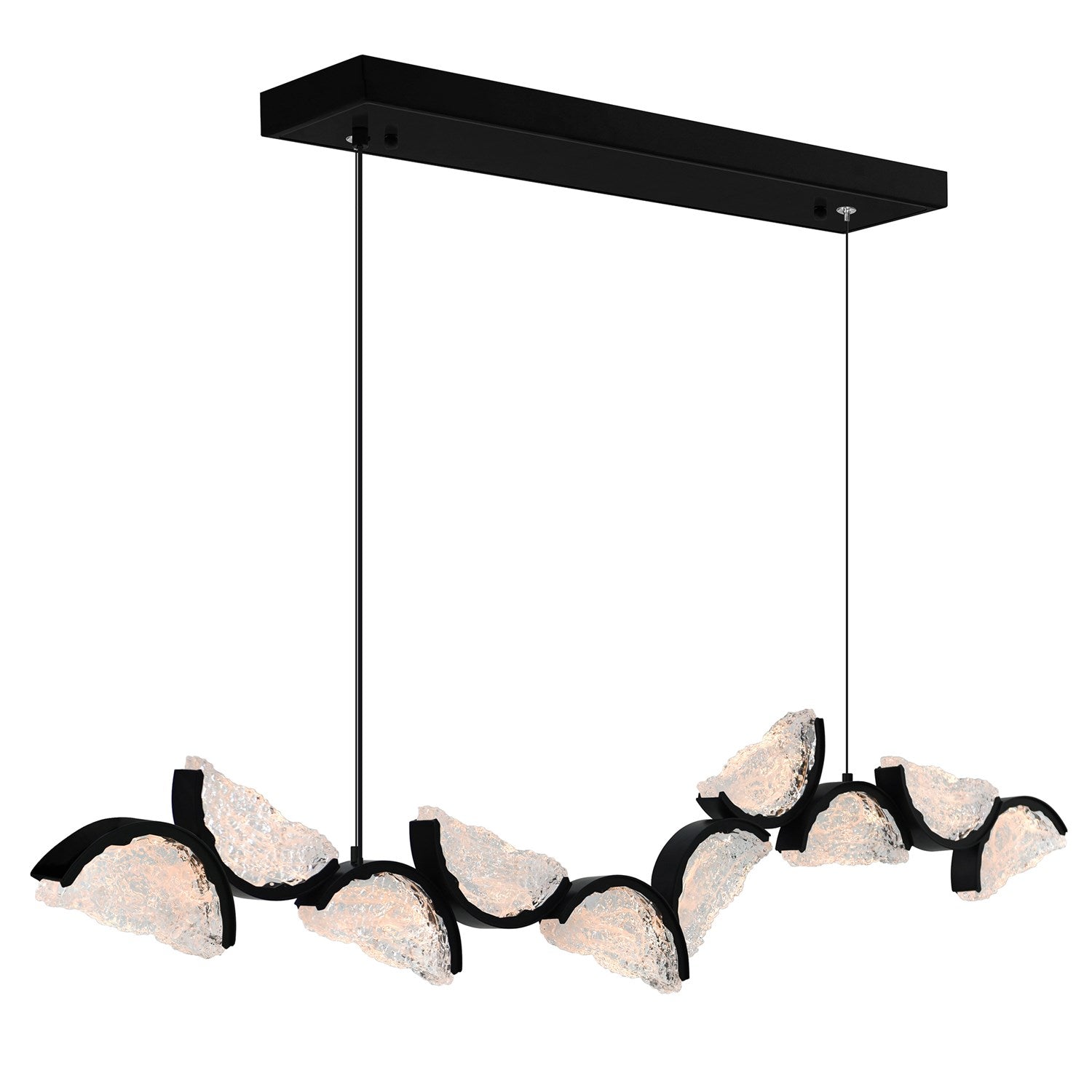 Integrated Led Black Chandelier by CWI Lighting