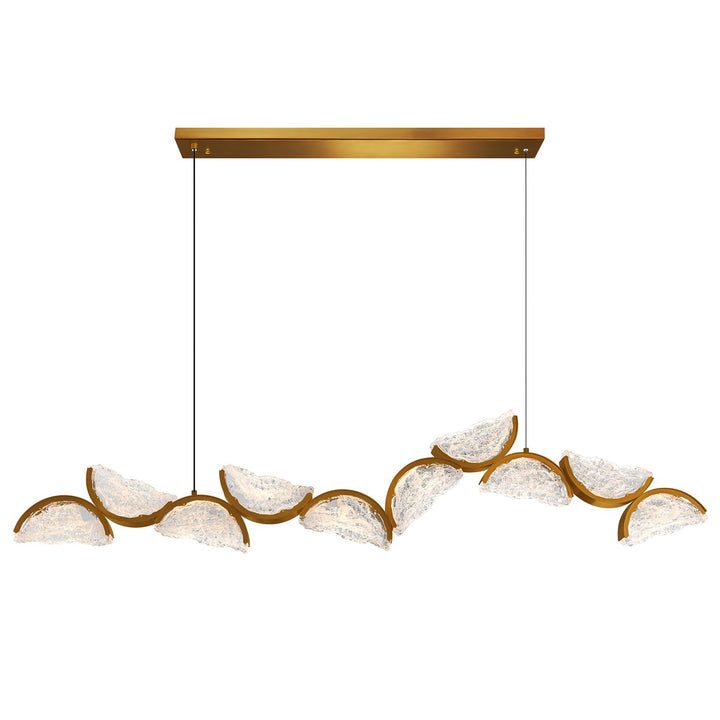 Integrated Led Brass Chandelier by CWI Lighting