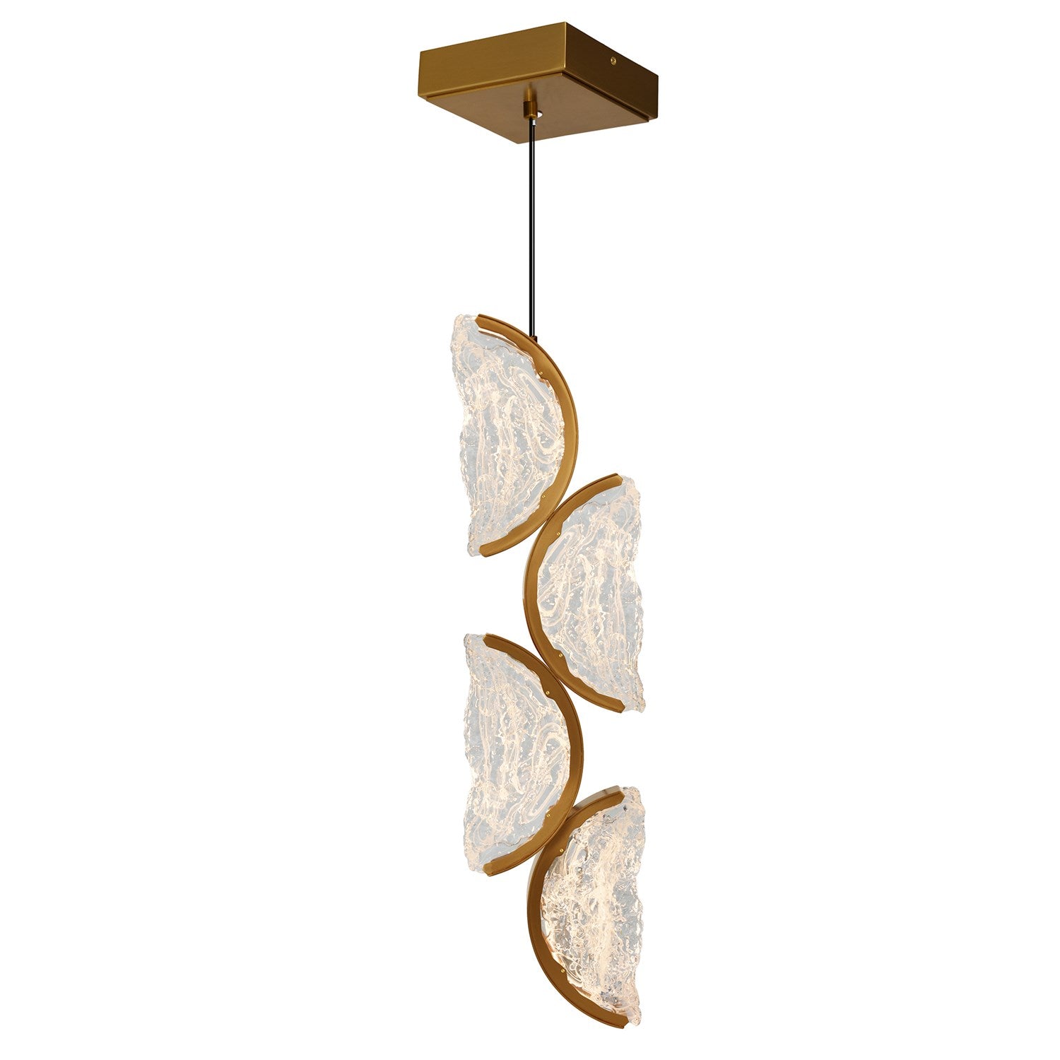 Integrated Led Brass Mini Pendant by CWI Lighting