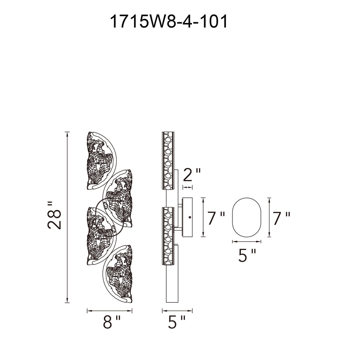 Integrated Led Black Wall Light
