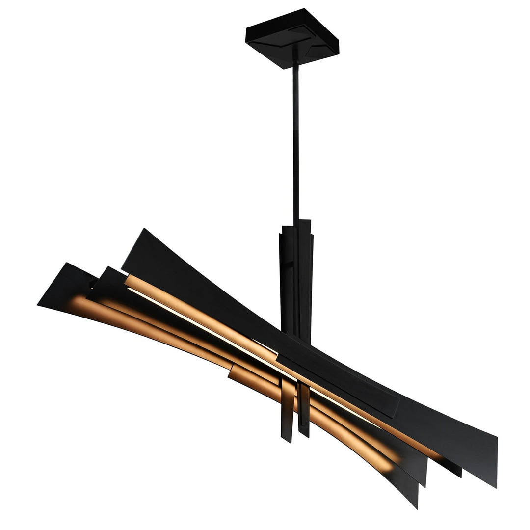 Integrated Led Black Chandelier