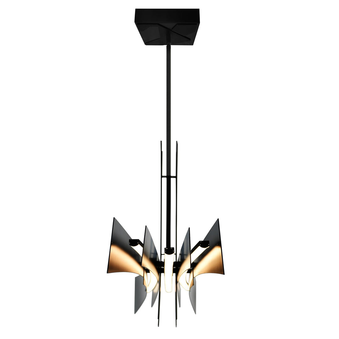 Integrated Led Black Chandelier