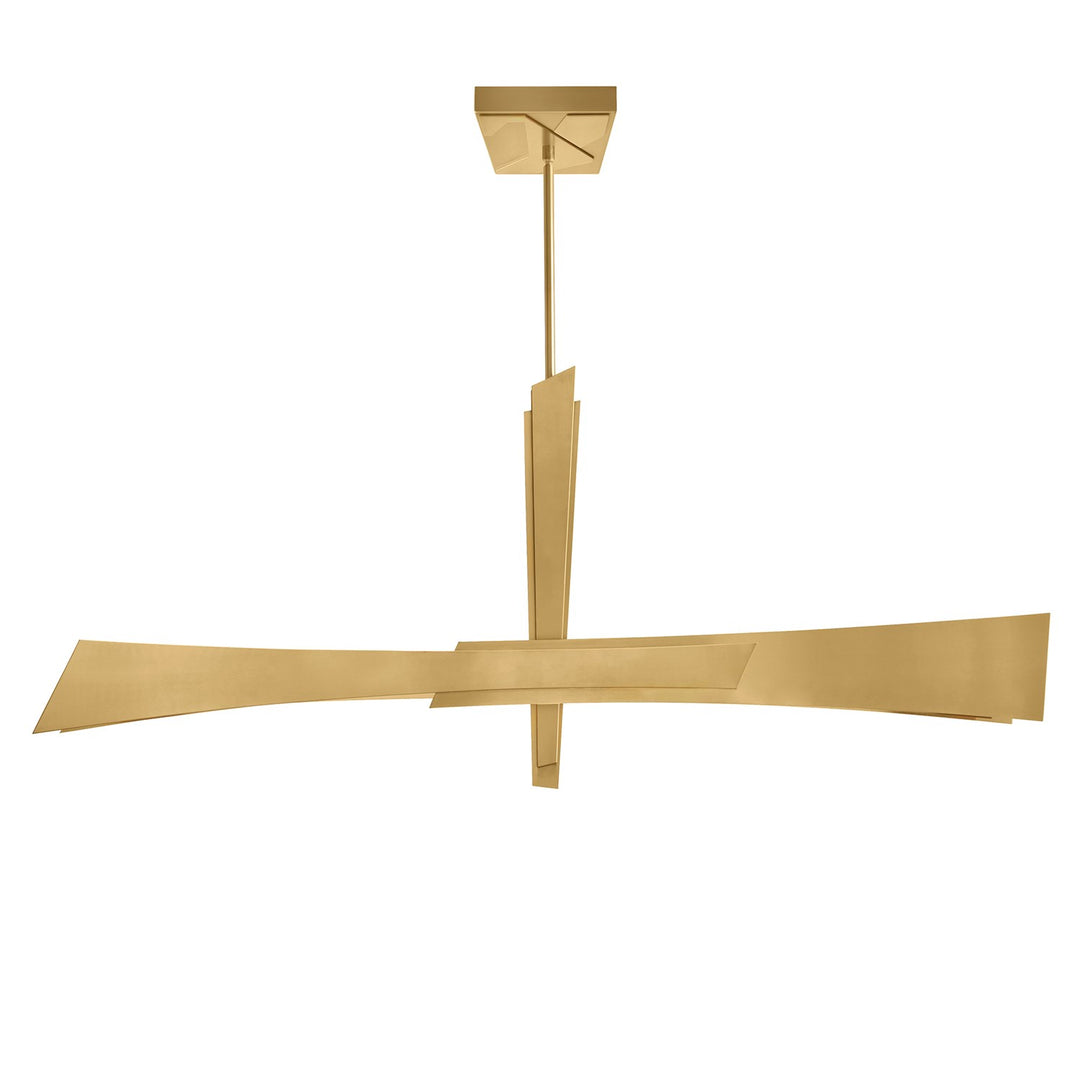 Integrated Led Brass Chandelier by CWI Lighting