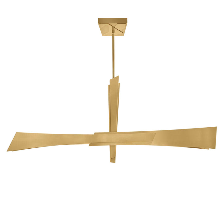 Integrated Led Brass Chandelier by CWI Lighting