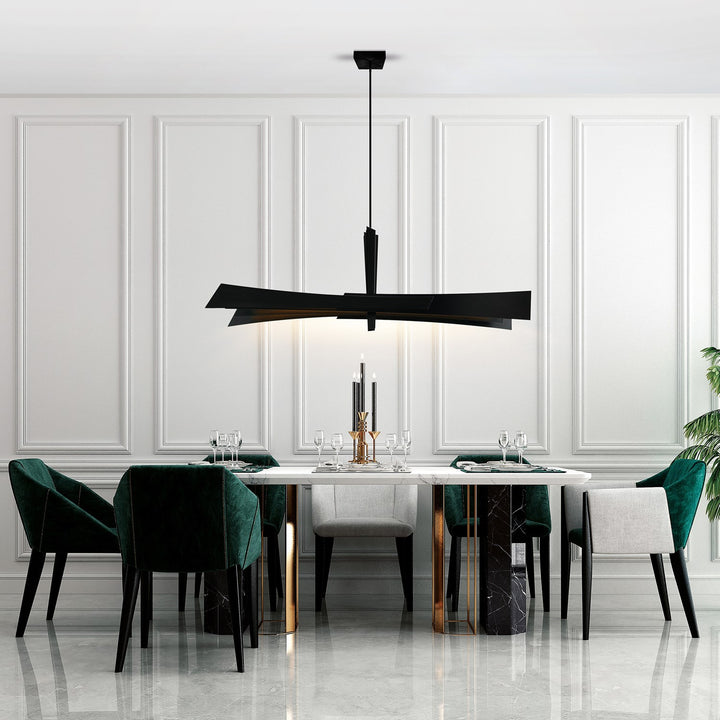Integrated Led Black Chandelier