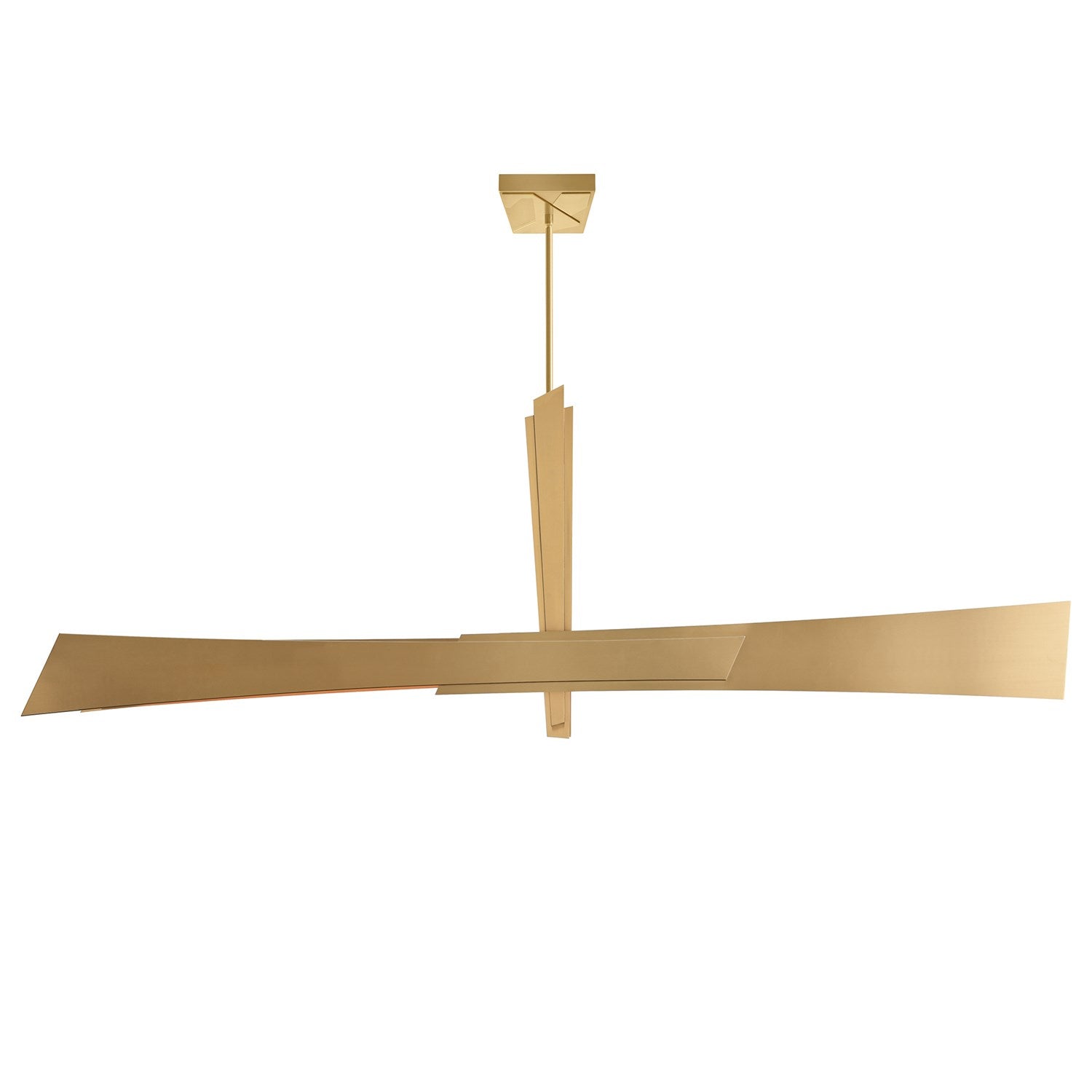 Integrated Led Brass Chandelier by CWI Lighting