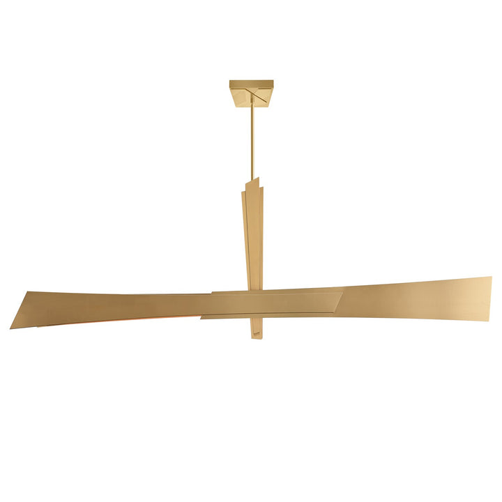 Integrated Led Brass Chandelier by CWI Lighting