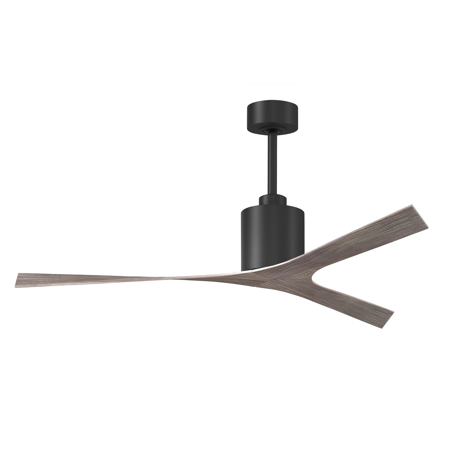 Modern Ceiling Fan In Matte Black Finish With All-Weather 56Ó Abs Blades by Matthews Fan Company