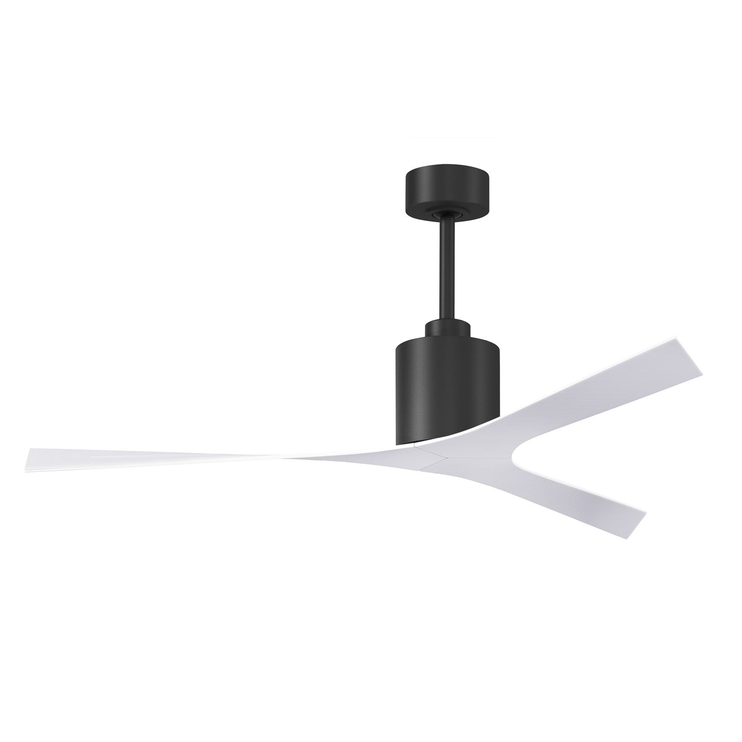Modern Ceiling Fan In Matte Black Finish With All-Weather 56Ó Abs Blades by Matthews Fan Company