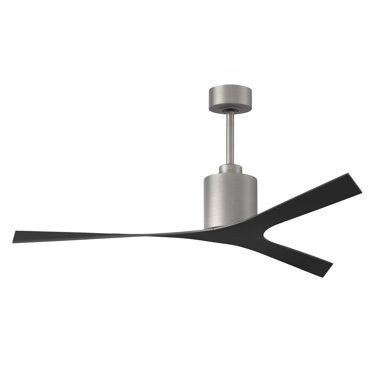 Modern Ceiling Fan In Matte Black Finish With All-Weather 56Ó Abs Blades by Matthews Fan Company