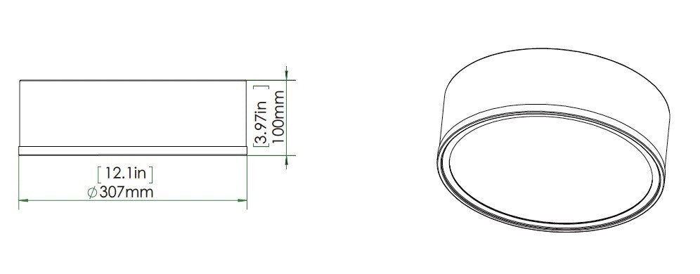 1 Light Flush Mount