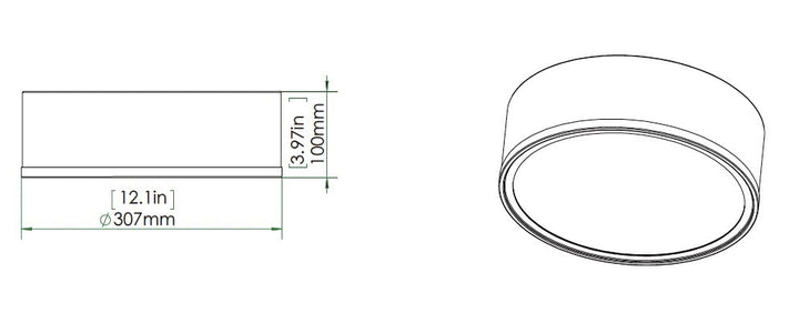 1 Light Flush Mount