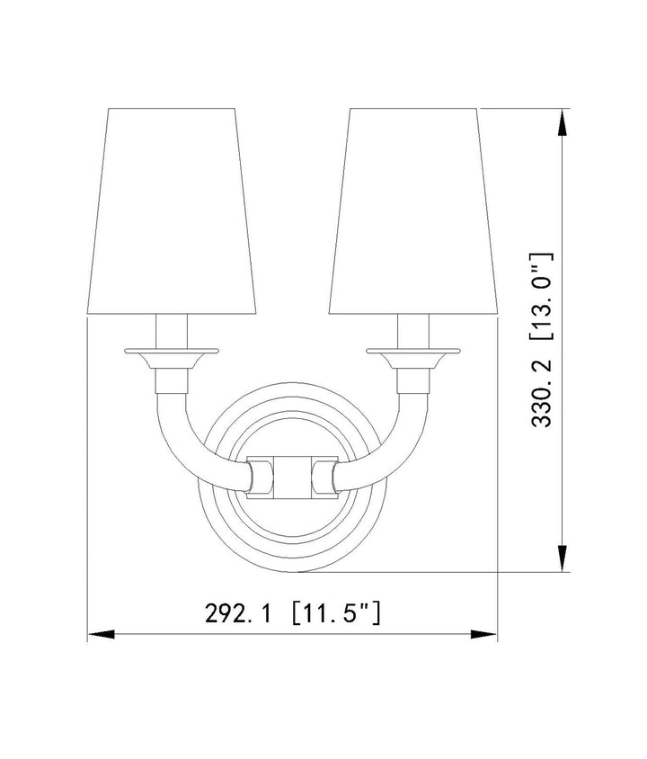 2 Light Wall Sconce