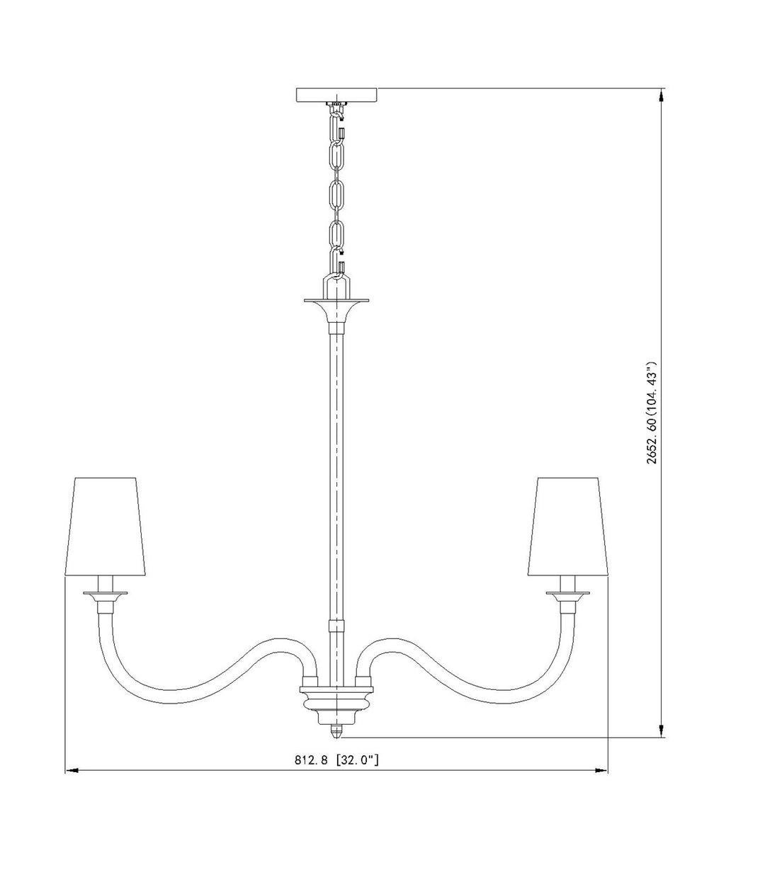 6 Light Chandelier