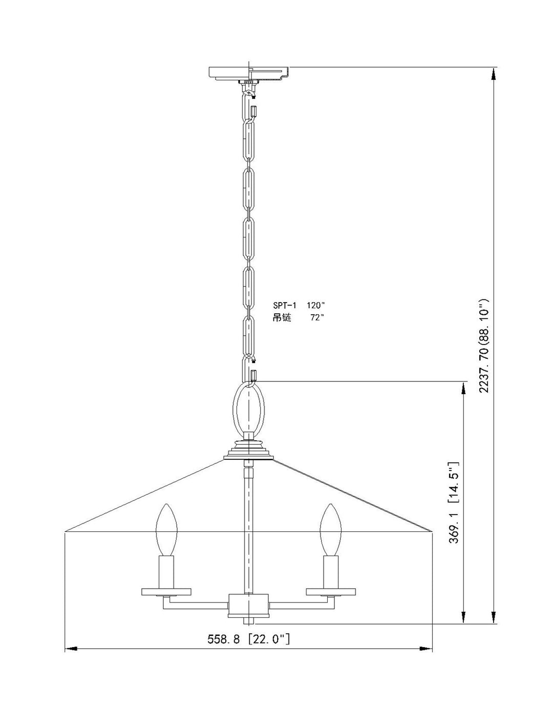 5 Light Pendant