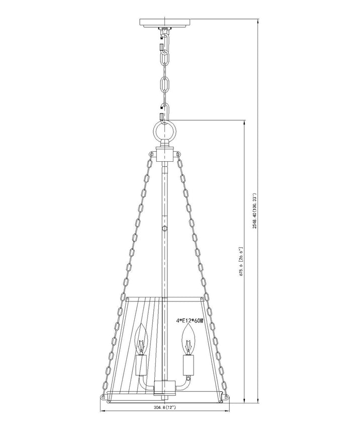 4 Light Pendant