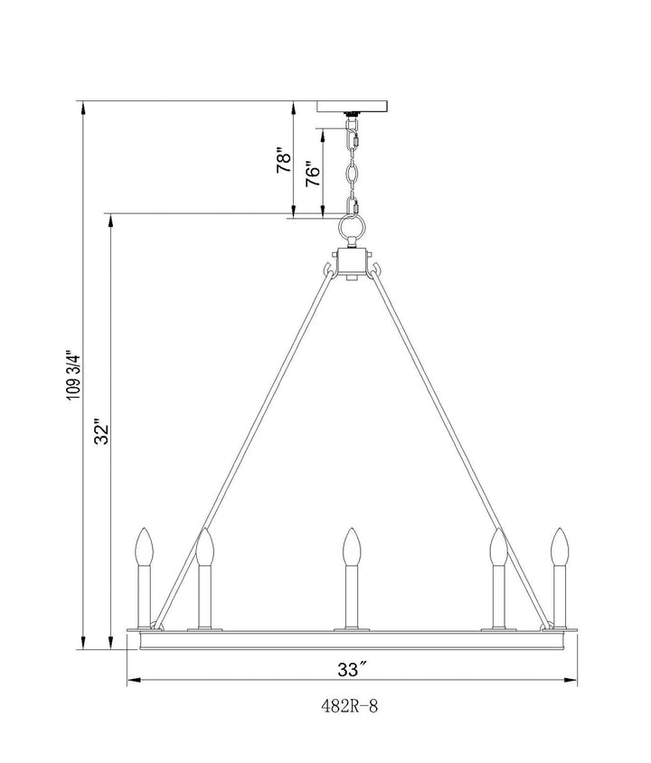 8 Light Chandelier
