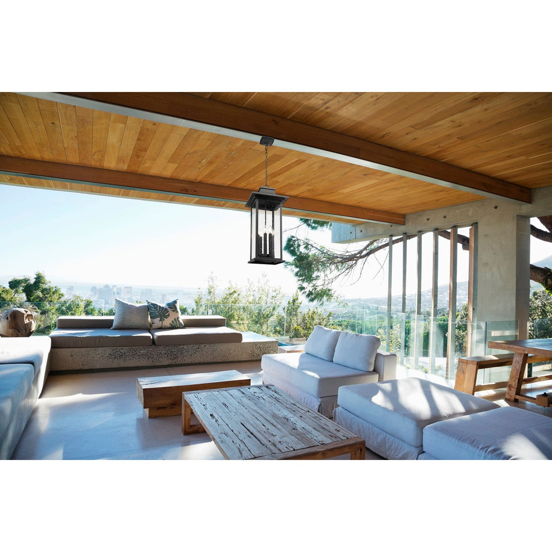 6 Light Outdoor Chain Mount Ceiling Fixture