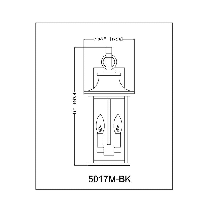 2 Light Outdoor Wall Light