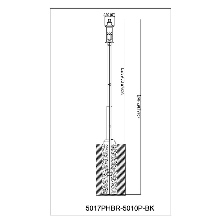4 Light Outdoor Post Mounted Fixture
