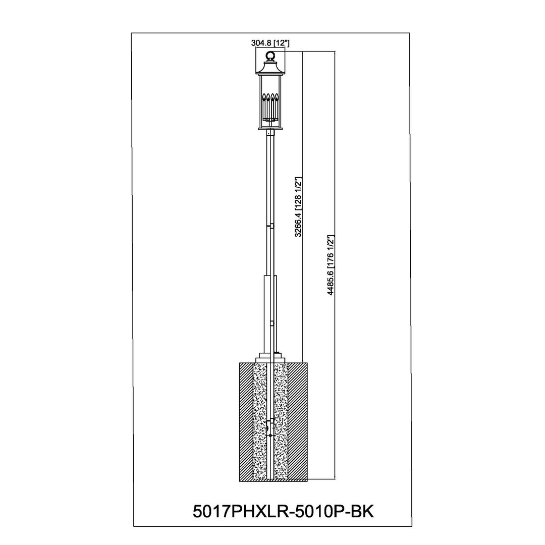 6 Light Outdoor Post Mounted Fixture