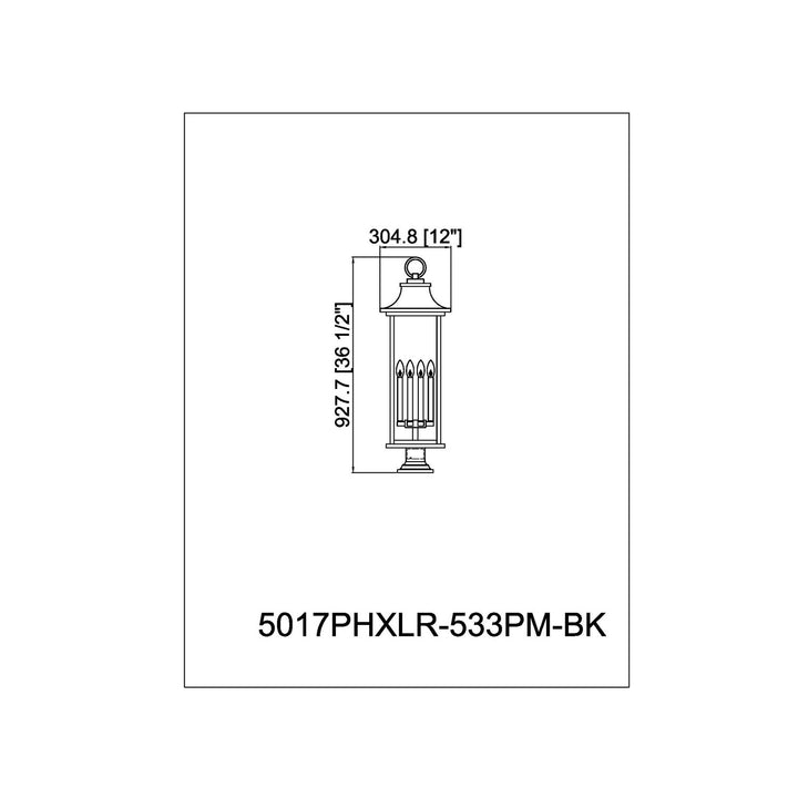 6 Light Outdoor Pier Mounted Fixture