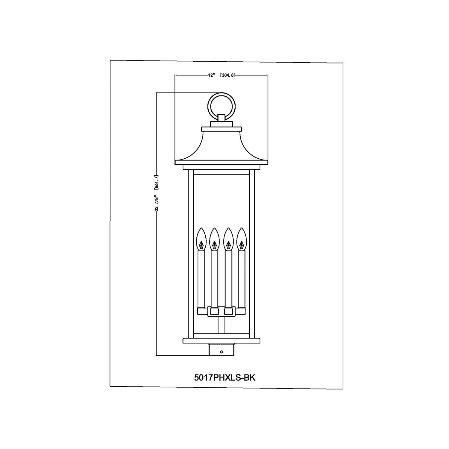 6 Light Outdoor Post Mount Fixture