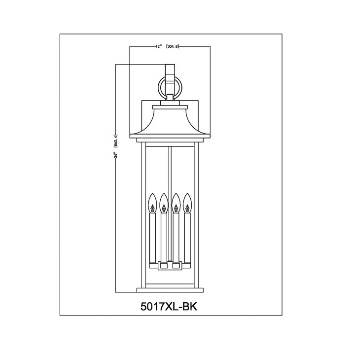 6 Light Outdoor Wall Light