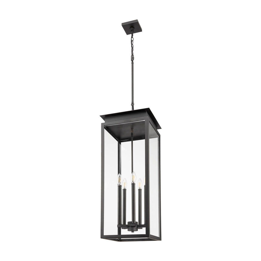 5 Light Outdoor Chain Mount Ceiling Fixture