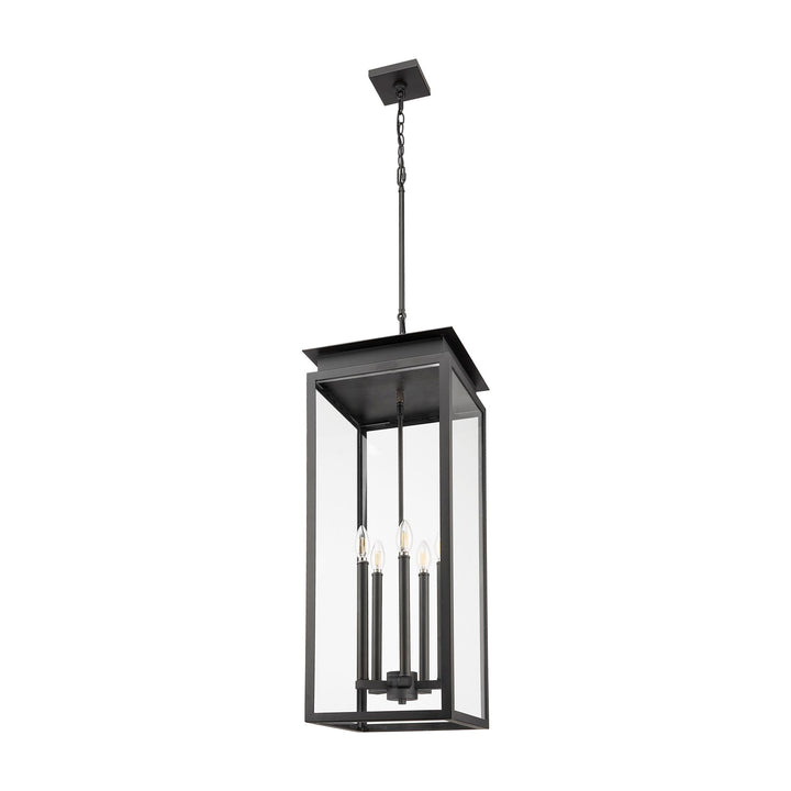 5 Light Outdoor Chain Mount Ceiling Fixture
