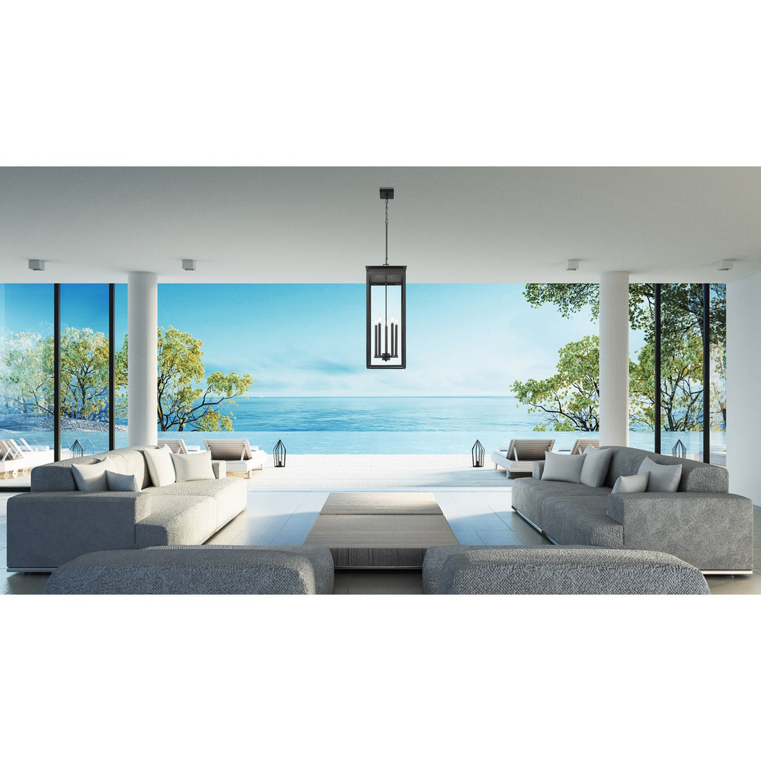 5 Light Outdoor Chain Mount Ceiling Fixture