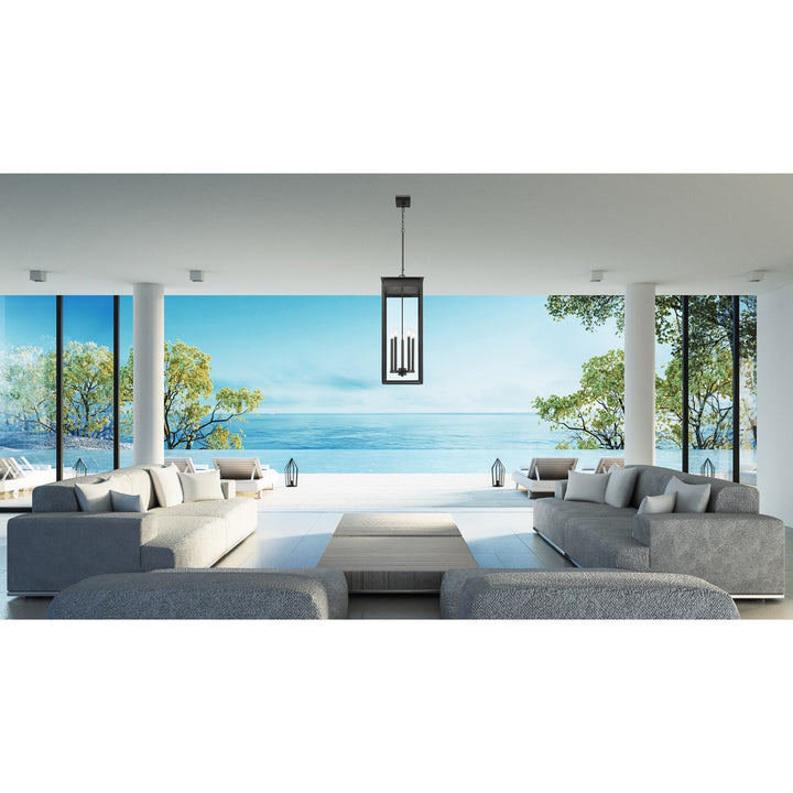 5 Light Outdoor Chain Mount Ceiling Fixture