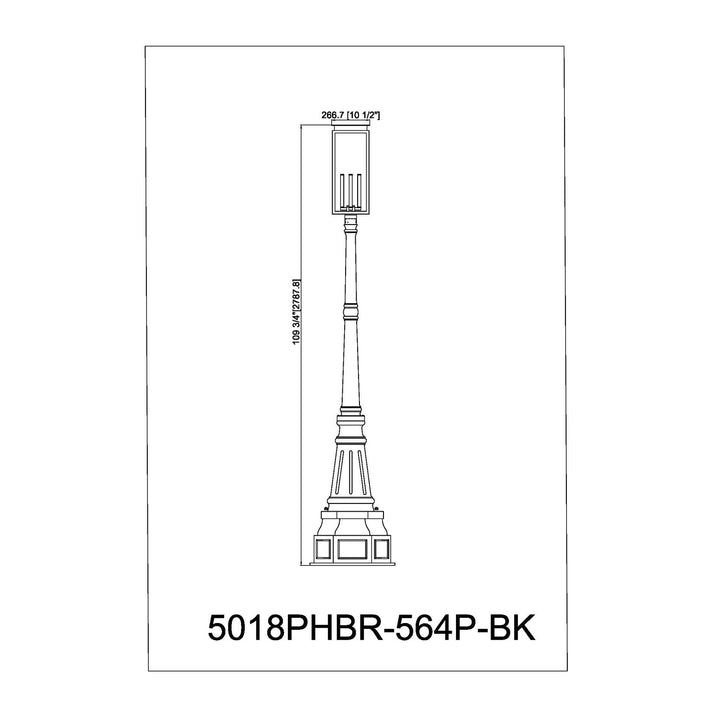 4 Light Outdoor Post Mounted Fixture