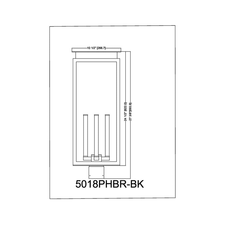 4 Light Outdoor Post Mount Fixture