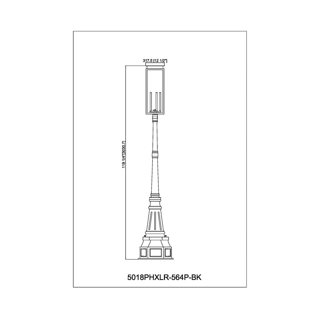 5 Light Outdoor Post Mounted Fixture